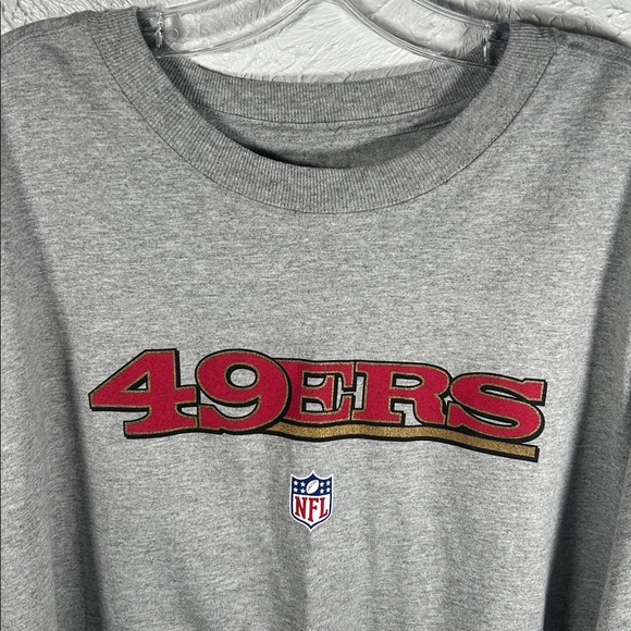 NWT 49ers NFL Reebok Short Sleeve Sideline Tee Athletic Grey XLarge 49ers Shirt - Picture 1 of 9
